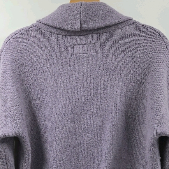 Anthropologie Pilcro Cardigan Sweater Lavender Cotton Crop - Picture 8 of 11